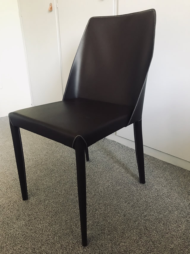 Stuhl in Leder von Fink