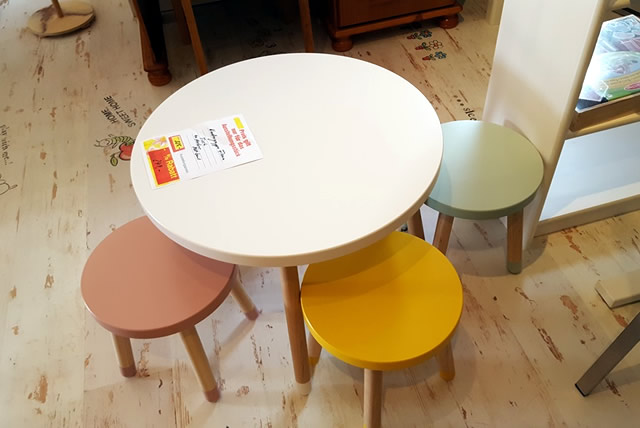 Kindergruppe Tischgruppe Flexa 5-teilig MDF-bunt