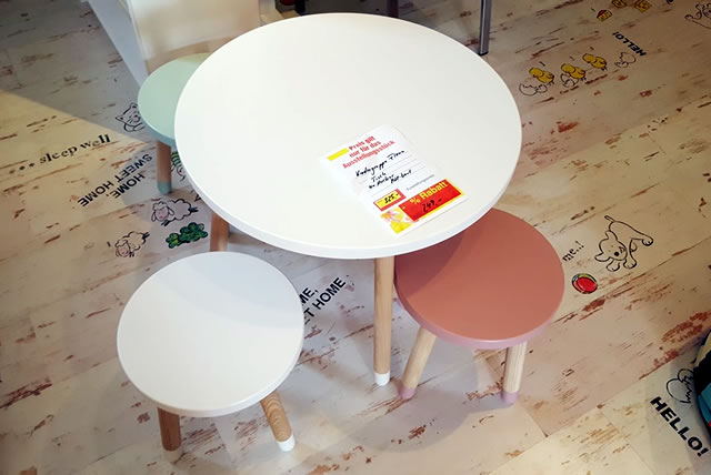 Kindergruppe Tischgruppe Flexa 5-teilig MDF-bunt