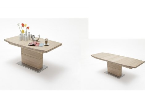 Esstisch massiv Bootsform ausziehbar Z18097-1