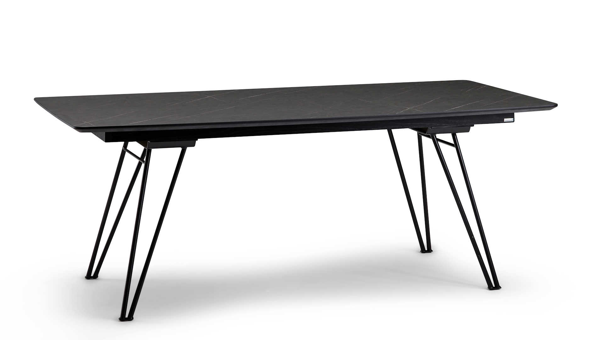 Tischgruppe mit Polsterbank Z17423 - Steinoptikplatte, modern