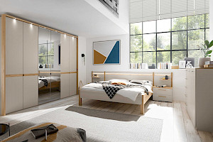 Schlafzimmer Z18696-1 - Holz mit Lack kombiniert