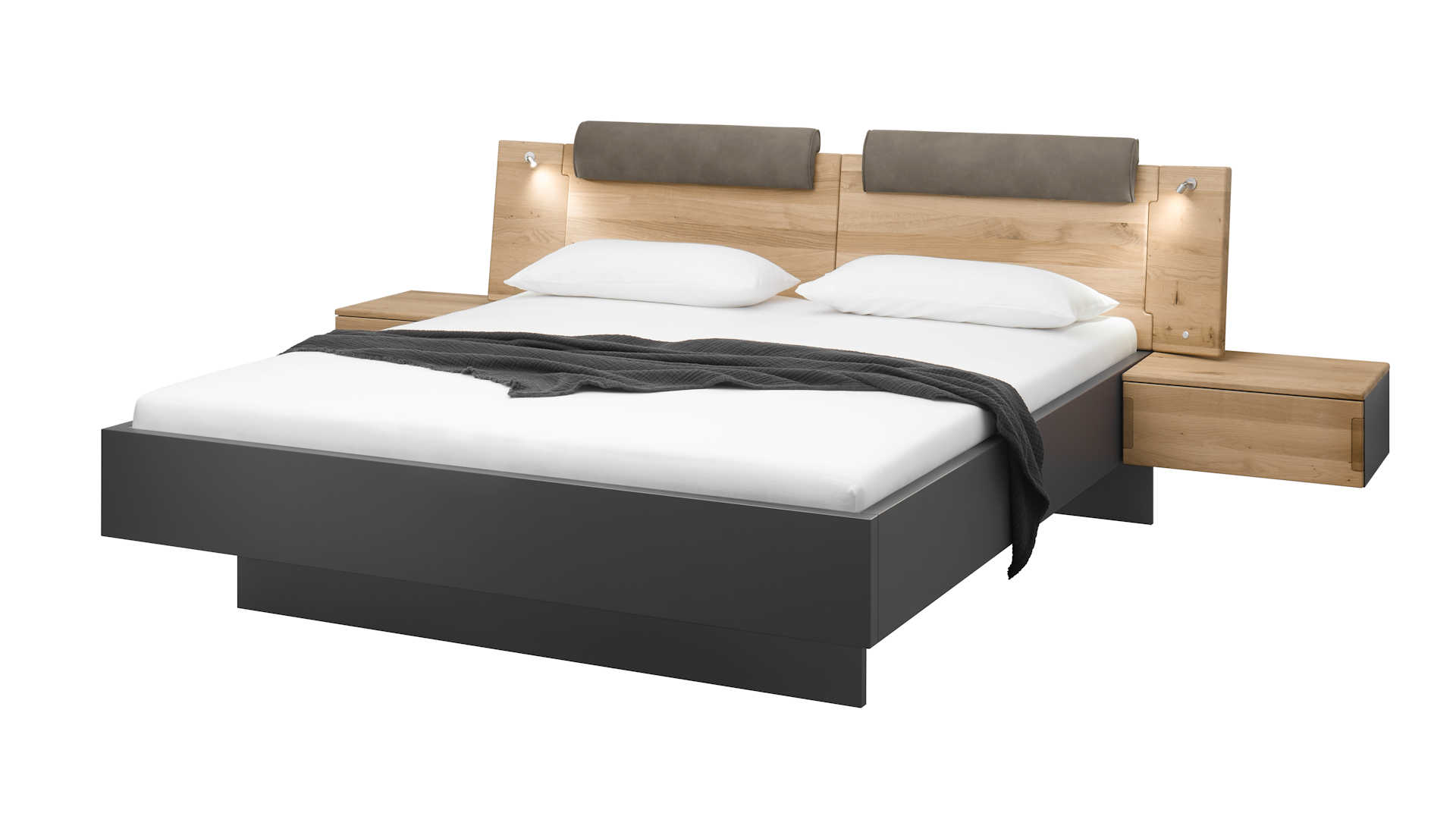 Schlafzimmer Z18704 - Eiche natur massiv mit Lackfront