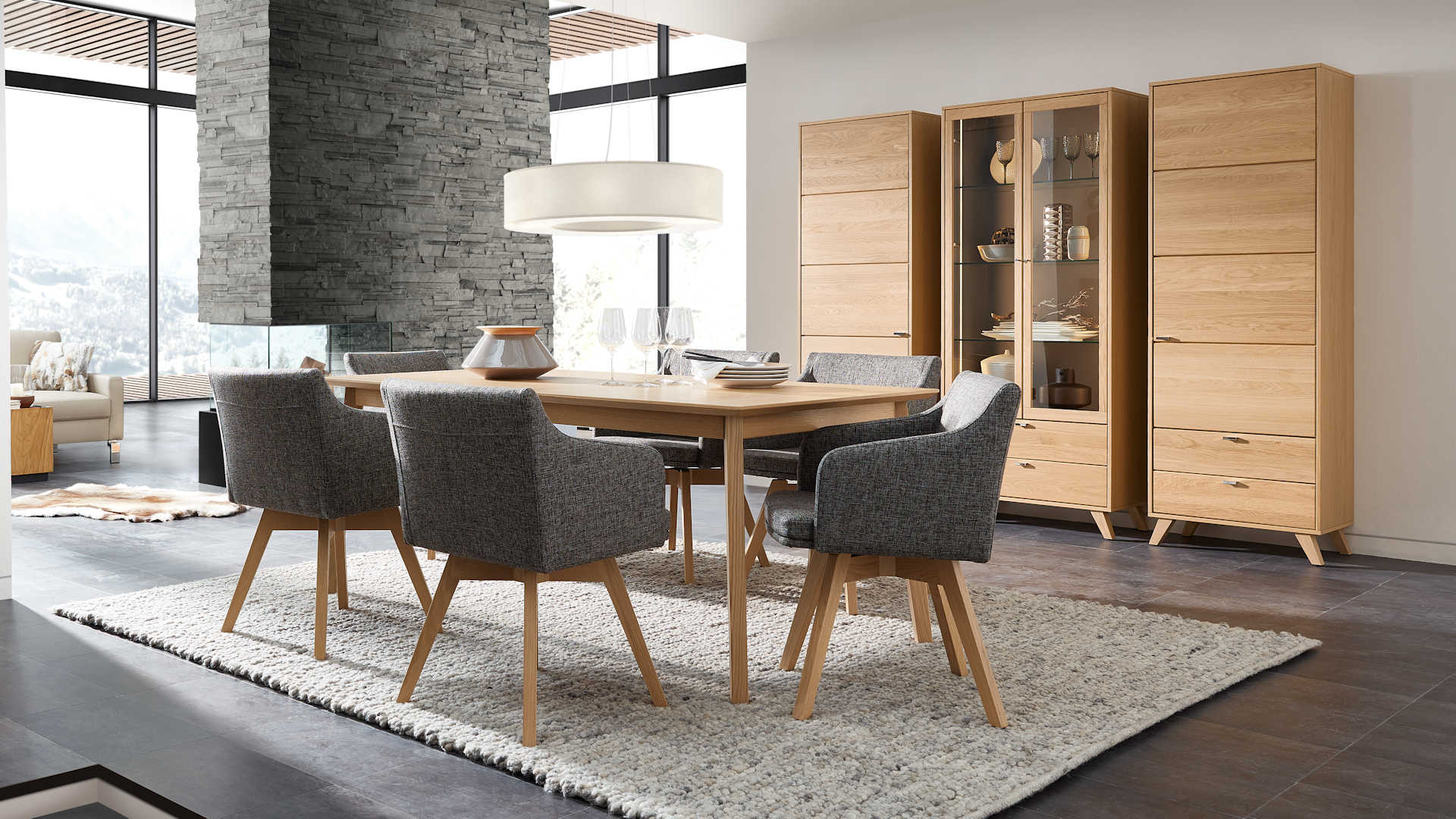 Speisezimmer Z18784-1 - Asteiche, Polsterstuhl