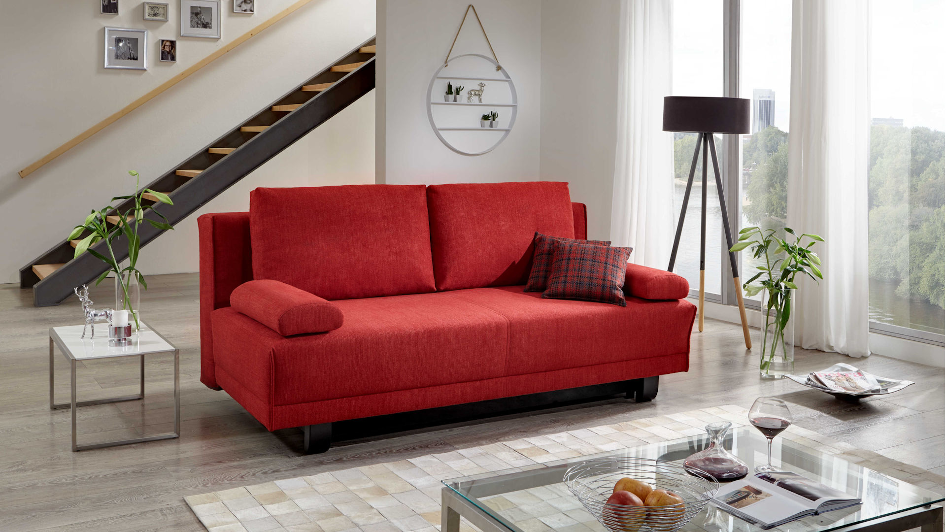 Schlafsofa Z19246 - Stoff, Bonell-Federkern