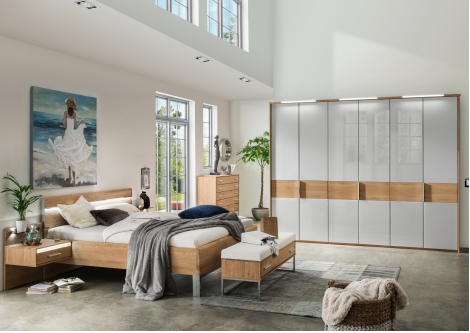komplettes Schlafzimmer Glasfront Z19423