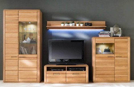 Wohnwand Kernbuche geölt Z19908