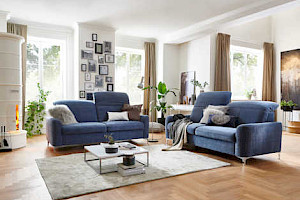 Sofakombination Stoffbezug blau Z20119