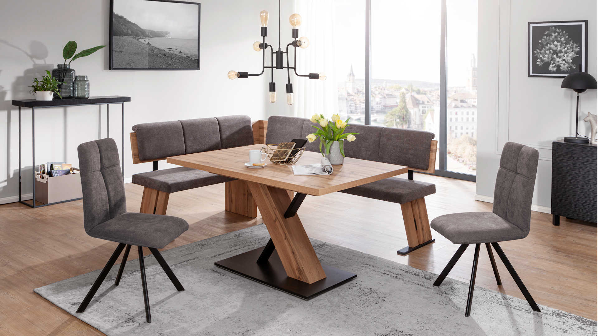 Eckbankgruppe Z20423 mit Säulentisch