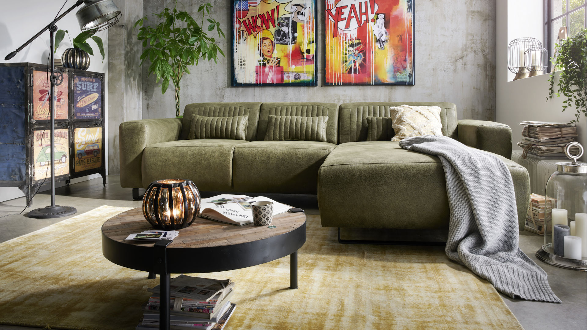 Couchtisch rund Teakholz Z18896-2