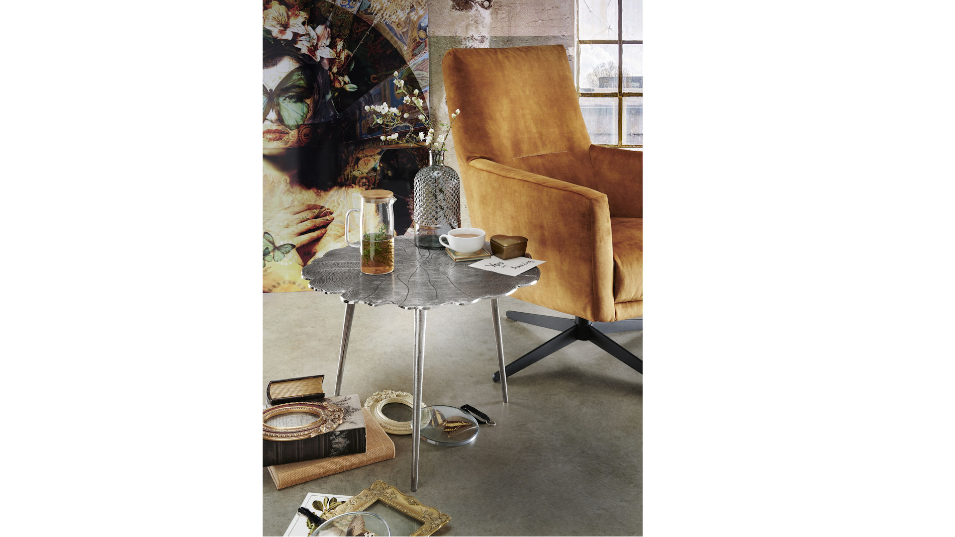 Couchtisch Alu vernickelt Z18896-3