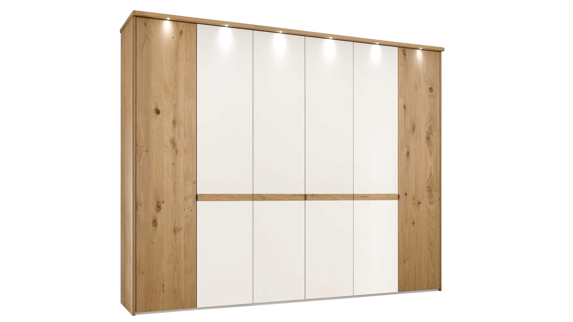 Schlafzimmer Z20761 - Balkeneiche-Furnier mit Lackfront grau