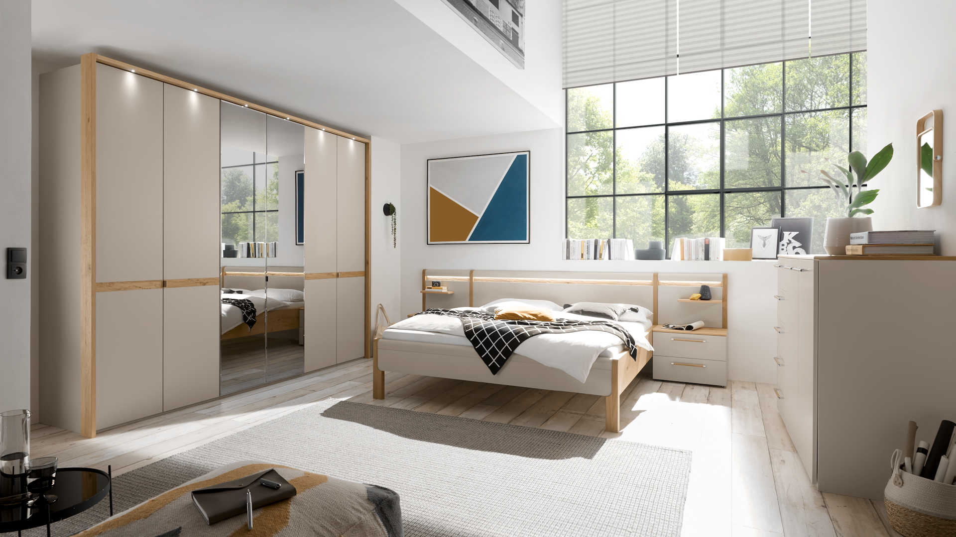 Schlafzimmer Z20761-1 - Holz mit Lack kombiniert