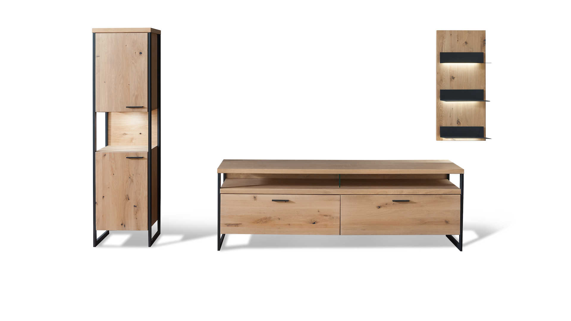 Wohnwand massiv Balkeneiche Z20904-1