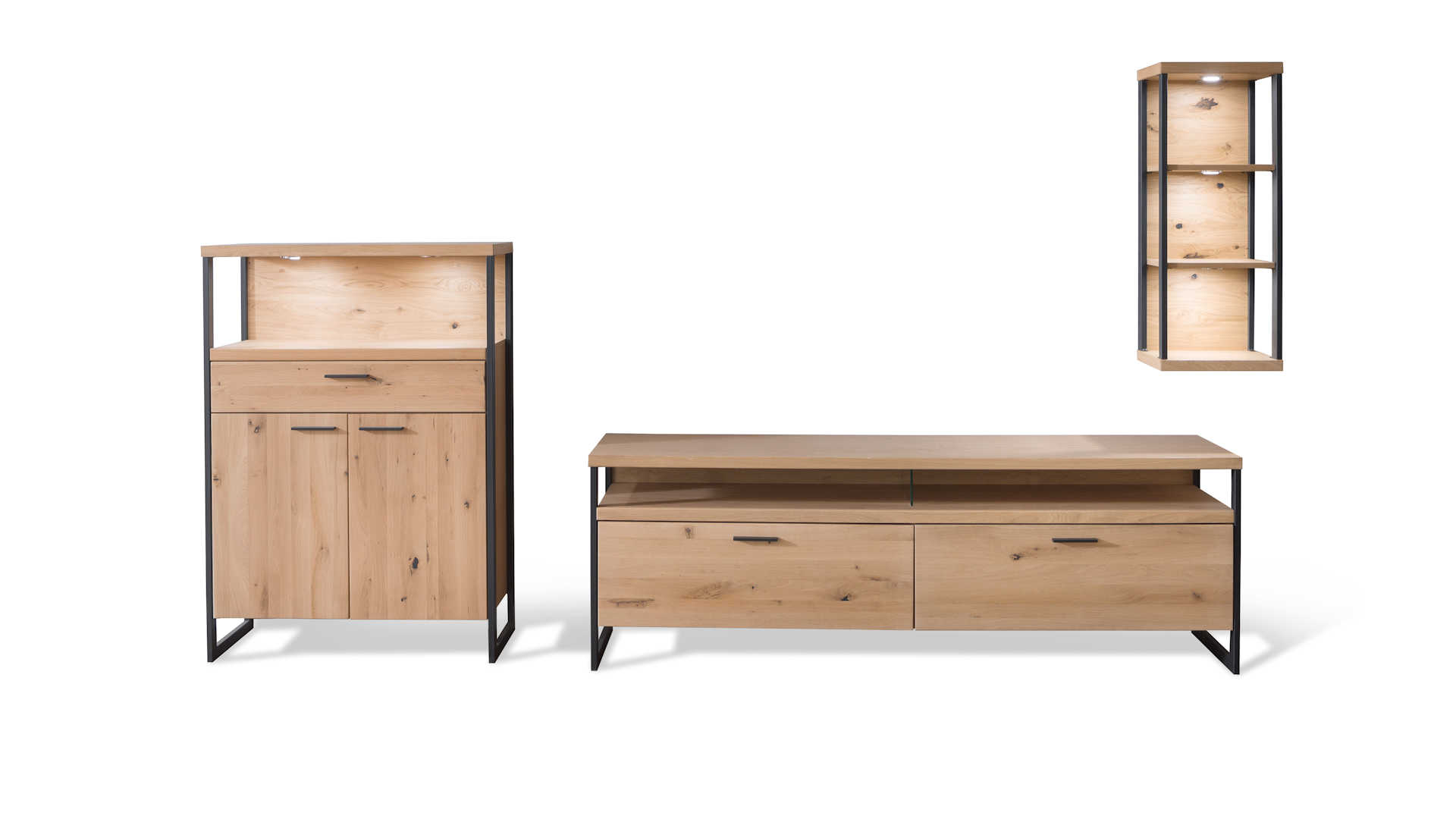 Wohnwand massiv Balkeneiche Z20904-2