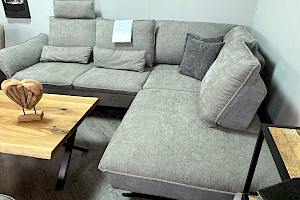 Wohnlandschaft Sofa modern grau