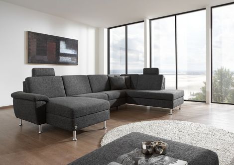 Ecksofa Z21888 - Stoffbezug, Longchair-2-Sitzer-Anbausofa