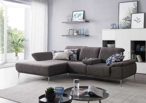 Polstergarnitur Z21891 - mit Longchair, Stoffbezug