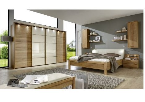 komplettes Schlafzimmer teilmassiv Eiche Z22057-1