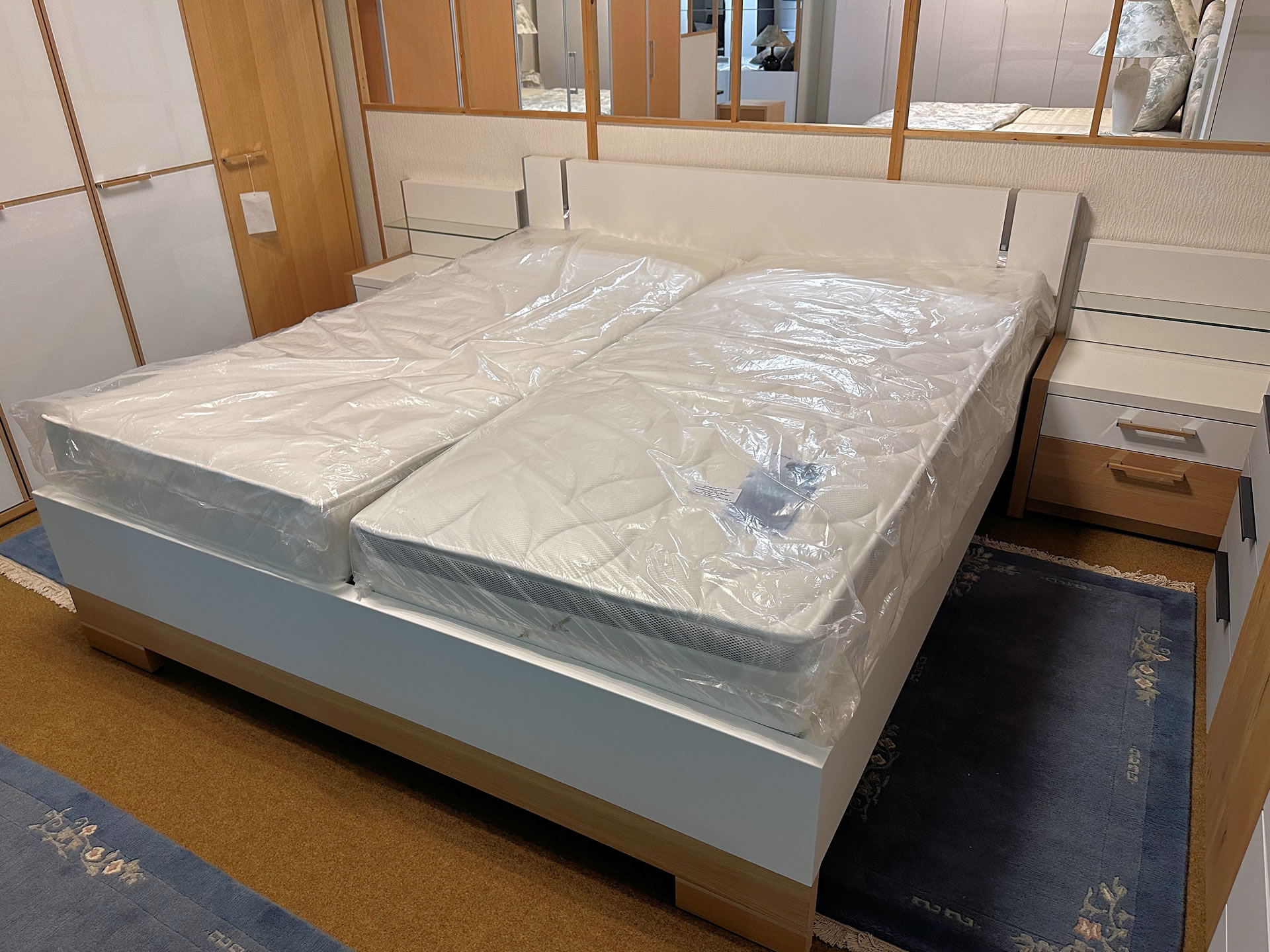 Schlafzimmer Wildeiche/Weiß