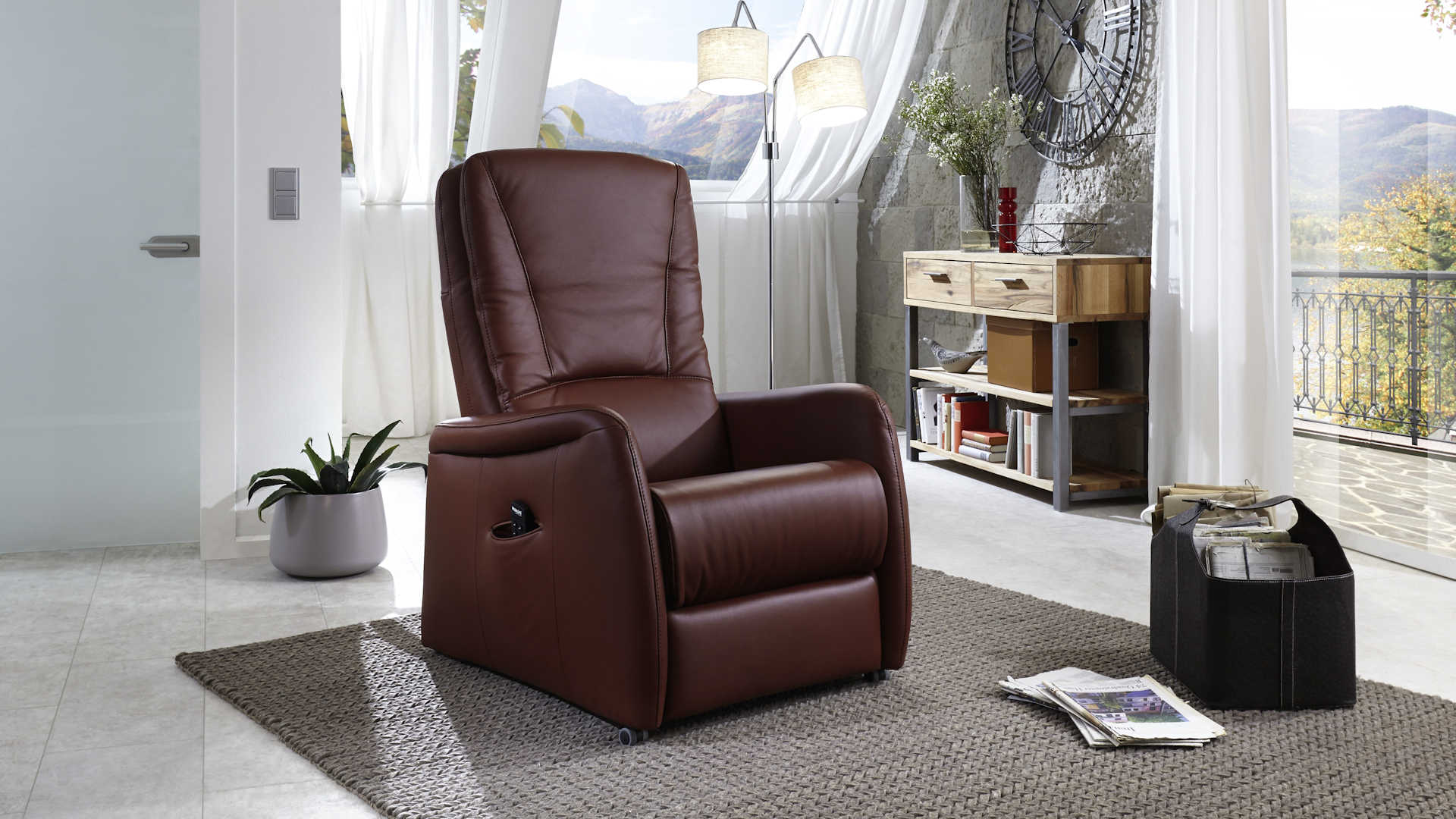 Fernseh- und Relaxsessel Z22211 - Leder, klassisch