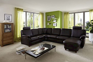 Polstergarnitur Z22187 - Lederbezug, Federkern