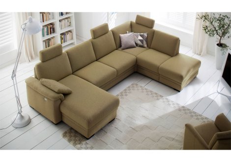 Polstergarnitur Z22267 - Stoffbezug, Ecke-2.5-Sitzer-Longchair