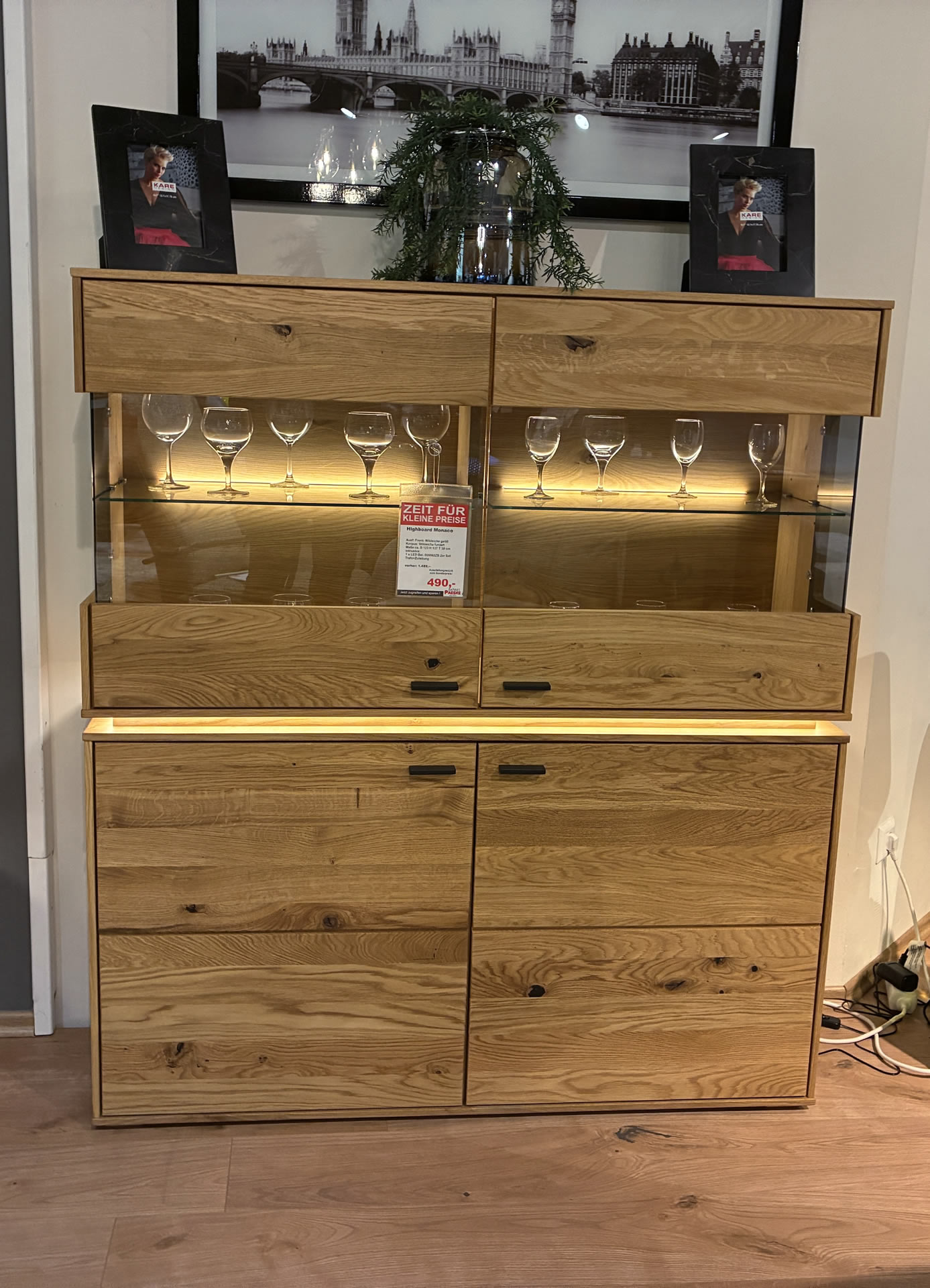 Highboard MONACO in Wildeiche