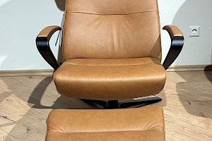 Conform Relaxsessel + Hocker  STYLE in Leder