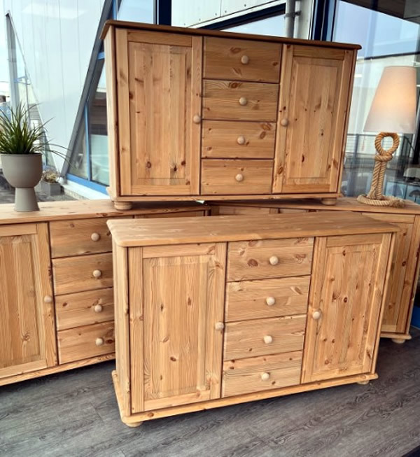 Kommode, Sideboard, Vitrine, Buffetschrank, KIEFER